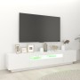 TV cabinet with white LED lights 200x35x40 cm by vidaXL, TV Furniture - Ref: Foro24-3081906, Price: 127,62 €, Discount: %