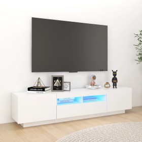 TV-Schrank mit weißen LED-Leuchten 180x35x40 cm von vidaXL, TV-Möbel - Ref: Foro24-3081897, Preis: 113,73 €, Rabatt: %