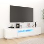 Mueble para TV con luces LED blanco 180x35x40 cm de vidaXL, Muebles TV - Ref: Foro24-3081897, Precio: 122,80 €, Descuento: %