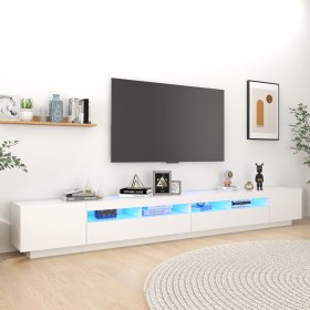 Mueble para TV con luces LED blanco 300x35x40 cm de vidaXL, Muebles TV - Ref: Foro24-3081924, Precio: 207,22 €, Descuento: %