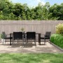 7-teiliges Garten-Essset mit Kissen aus synthetischem Rattan und Stahl von vidaXL, Gartensets - Ref: Foro24-3186999, Preis: 6...