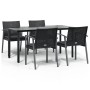 Garden dining set, 5 pieces, with synthetic rattan and steel cushions. by vidaXL, Garden sets - Ref: Foro24-3186995, Price: 4...