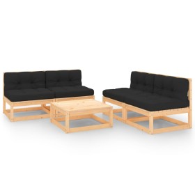 5-piece garden furniture set with solid pine wood cushions by vidaXL, Garden sets - Ref: Foro24-3083730, Price: 439,19 €, Dis...