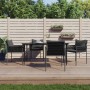 5-teiliges Garten-Essset mit Kissen aus synthetischem Rattan und Stahl von vidaXL, Gartensets - Ref: Foro24-3187059, Preis: 4...