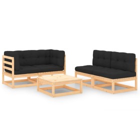 5-piece garden furniture set with solid pine wood cushions by vidaXL, Garden sets - Ref: Foro24-3083754, Price: 402,52 €, Dis...