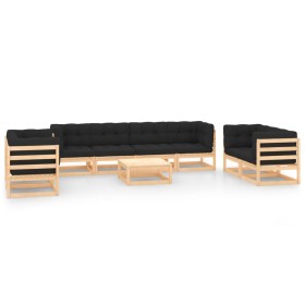 9-piece garden furniture set with solid pine wood cushions by vidaXL, Garden sets - Ref: Foro24-3083770, Price: 752,99 €, Dis...