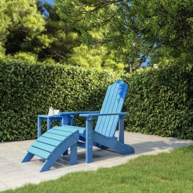 Adirondack Garden Chair with Footrest HDPE Aqua Blue by vidaXL, Garden chairs - Ref: Foro24-318648, Price: 183,11 €, Discount: %