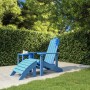 Silla de jardín Adirondack con reposapiés HDPE azul agua de vidaXL, Sillas de jardín - Ref: Foro24-318648, Precio: 183,99 €, ...