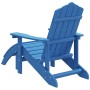 Silla de jardín Adirondack con reposapiés HDPE azul agua de vidaXL, Sillas de jardín - Ref: Foro24-318648, Precio: 183,99 €, ...