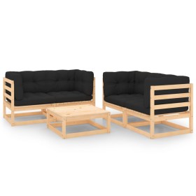 5-piece garden furniture set with solid pine wood cushions by vidaXL, Garden sets - Ref: Foro24-3083728, Price: 370,26 €, Dis...