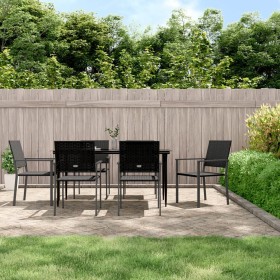 7-teiliges Garten-Essset aus synthetischem Rattan und Stahl von vidaXL, Gartensets - Ref: Foro24-3187012, Preis: 348,99 €, Ra...