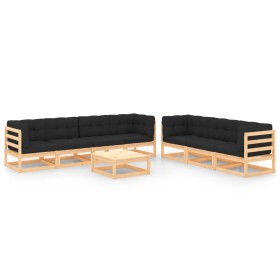 Garden furniture 8 pieces and solid pine wood cushions by vidaXL, Garden sets - Ref: Foro24-3083751, Price: 663,49 €, Discoun...