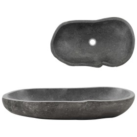 Lavabo de piedra de río ovalado 60-70 cm de vidaXL, Lavabos - Ref: Foro24-142771, Precio: 152,99 €, Descuento: %