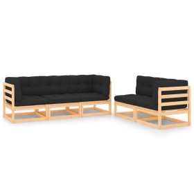 5-piece garden furniture set with solid pine wood cushions by vidaXL, Garden sets - Ref: Foro24-3083776, Price: 436,45 €, Dis...