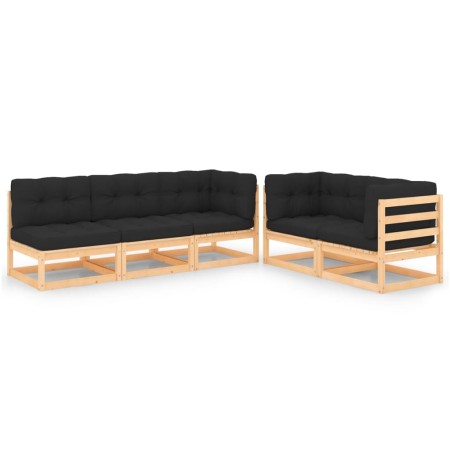 5-piece garden furniture set with solid pine wood cushions by vidaXL, Garden sets - Ref: Foro24-3083792, Price: 439,15 €, Dis...