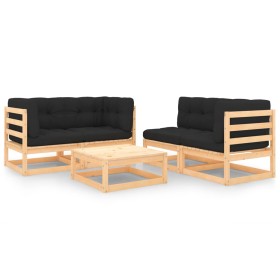 5-piece garden furniture set with solid pine wood cushions by vidaXL, Garden sets - Ref: Foro24-3083787, Price: 348,55 €, Dis...