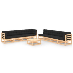 9-piece garden furniture set with solid pine wood cushions by vidaXL, Garden sets - Ref: Foro24-3083801, Price: 774,85 €, Dis...