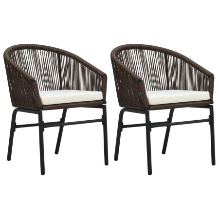 Garden chairs 2 units brown synthetic rattan by vidaXL, Garden chairs - Ref: Foro24-48136, Price: 196,48 €, Discount: %