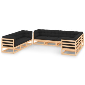 9-piece garden furniture set with solid pine wood cushions by vidaXL, Garden sets - Ref: Foro24-3083834, Price: 815,99 €, Dis...