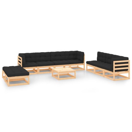 Garden furniture set 10 pieces and cushions solid pine wood by vidaXL, Garden sets - Ref: Foro24-3083826, Price: 795,56 €, Di...