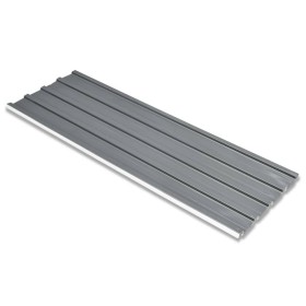 Panel para tejado acero galvanizado gris 12 unidades de vidaXL, Techo - Ref: Foro24-42985, Precio: 87,99 €, Descuento: %