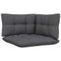 2-seater garden sofa with anthracite gray pine wood cushions by vidaXL, Outdoor sofas - Ref: Foro24-3096011, Price: 195,34 €,...