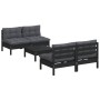 Garden furniture 5 pieces with anthracite pine wood cushions by vidaXL, Garden sets - Ref: Foro24-3096008, Price: 454,05 €, D...