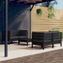 Garden furniture 5 pieces with anthracite pine wood cushions by vidaXL, Garden sets - Ref: Foro24-3096026, Price: 453,62 €, D...