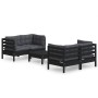 Garden furniture 5 pieces with anthracite pine wood cushions by vidaXL, Garden sets - Ref: Foro24-3096026, Price: 453,62 €, D...