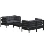 Garden furniture 5 pieces with anthracite pine wood cushions by vidaXL, Garden sets - Ref: Foro24-3096026, Price: 453,62 €, D...