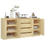 Hilfsschränke 3 Einheiten aus massivem Kiefernholz von vidaXL, Sideboards - Ref: Foro24-3094812, Preis: 251,15 €, Rabatt: %