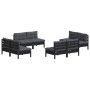 Garden furniture 8 pieces with anthracite pine wood cushions by vidaXL, Garden sets - Ref: Foro24-3096044, Price: 749,89 €, D...