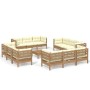 Muebles de jardín 13 piezas cojines madera de pino crema de vidaXL, Conjuntos de jardín - Ref: Foro24-3096073, Precio: 1,00 €...