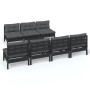 Garden furniture 8 pieces with anthracite pine wood cushions by vidaXL, Garden sets - Ref: Foro24-3096140, Price: 781,13 €, D...