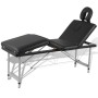 Klappbare Massageliege mit 4 Zonen, Struktur aus schwarzem Aluminium von vidaXL, Massageliegen - Ref: Foro24-110099, Preis: 2...