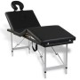 Folding massage table 4 zones black aluminum structure by vidaXL, massage tables - Ref: Foro24-110099, Price: 213,50 €, Disco...