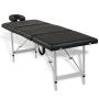 Folding massage table 4 zones black aluminum structure by vidaXL, massage tables - Ref: Foro24-110099, Price: 213,50 €, Disco...