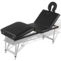 Folding massage table 4 zones black aluminum structure by vidaXL, massage tables - Ref: Foro24-110099, Price: 213,50 €, Disco...