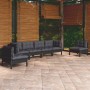 Garden furniture set 6 pieces and cushions solid pine wood by vidaXL, Garden sets - Ref: Foro24-3096200, Price: 554,07 €, Dis...