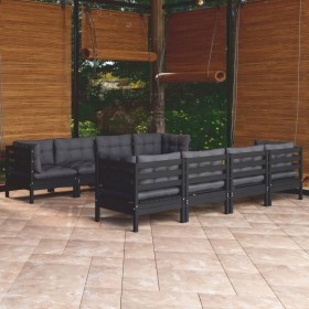 9-piece garden furniture set with solid pine wood cushions by vidaXL, Garden sets - Ref: Foro24-3096170, Price: 854,15 €, Dis...