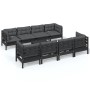 9-piece garden furniture set with solid pine wood cushions by vidaXL, Garden sets - Ref: Foro24-3096170, Price: 854,53 €, Dis...