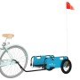 Bicycle trailer iron and blue Oxford cloth by vidaXL, Bicycle trailers - Ref: Foro24-94163, Price: 77,99 €, Discount: %