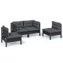 4-piece garden furniture set with solid pine wood cushions by vidaXL, Garden sets - Ref: Foro24-3096176, Price: 368,51 €, Dis...