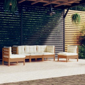 5-piece garden furniture set with solid pine wood cushions by vidaXL, Garden sets - Ref: Foro24-3096187, Price: 461,99 €, Dis...