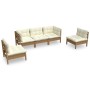 5-piece garden furniture set with solid pine wood cushions by vidaXL, Garden sets - Ref: Foro24-3096187, Price: 462,29 €, Dis...