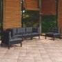 5-piece garden furniture set with solid pine wood cushions by vidaXL, Garden sets - Ref: Foro24-3096188, Price: 460,99 €, Dis...