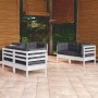 Juego de muebles de jardín 6 pzas y cojines madera pino maciza de vidaXL, Conjuntos de jardín - Ref: Foro24-3096245, Precio: ...