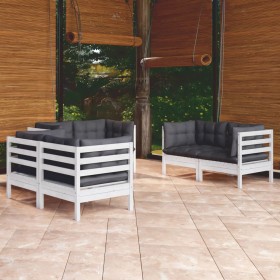 6-piece garden furniture set with solid pine wood cushions by vidaXL, Garden sets - Ref: Foro24-3096245, Price: 561,67 €, Dis...