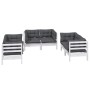 6-piece garden furniture set with solid pine wood cushions by vidaXL, Garden sets - Ref: Foro24-3096245, Price: 561,67 €, Dis...