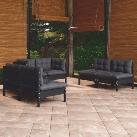 Gartenmöbel-Set 6-teilig und Kissen aus massivem Kiefernholz von vidaXL, Gartensets - Ref: Foro24-3096212, Preis: 554,07 €, R...